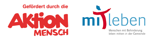 Logos von Aktion Mensch und mitLeben